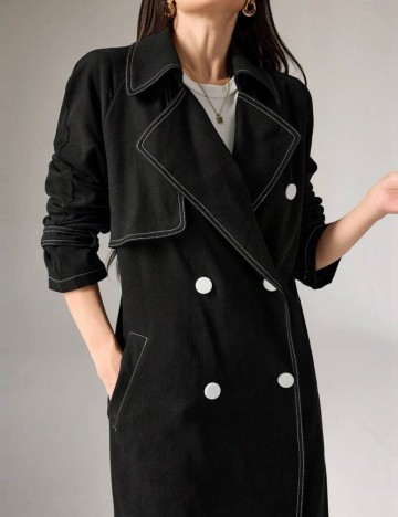 Trench Shein, negru