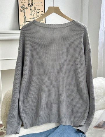Pulover Shein Curve+, gri