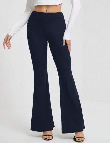 Pantaloni evazați Shein, bleumarin