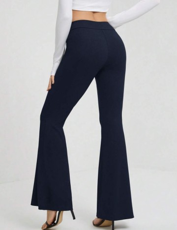 Pantaloni evazați Shein, bleumarin