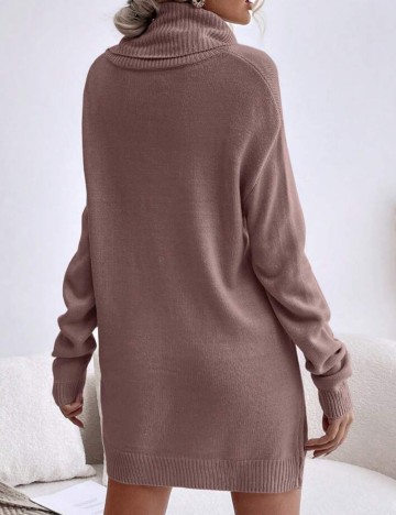 Rochie tricotată Shein, roz prafuit