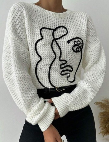 Pulover Shein, alb
