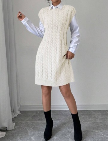 Rochie mini Shein, crem