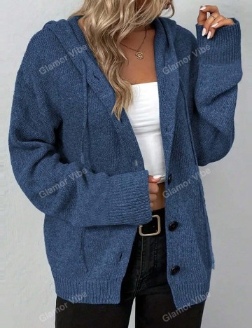 Cardigan Shein, bleumarin