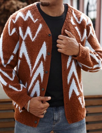 Cardigan Shein MANFINITY, maro