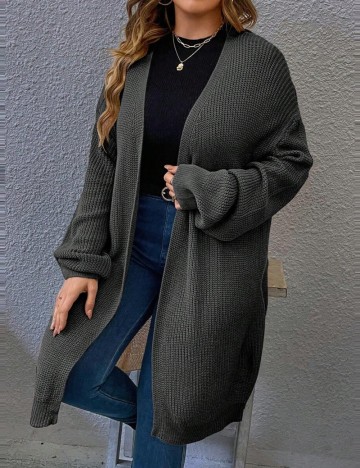 Cardigan Shein Curve+, gri
