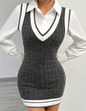 Rochie mini Shein, gri