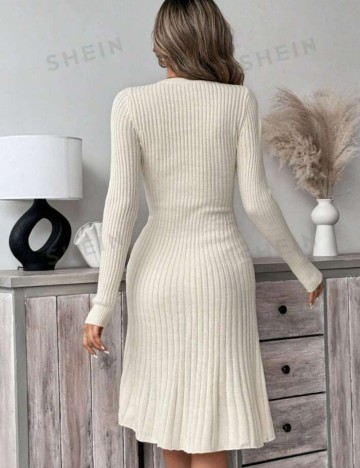 Rochie midi Shein, crem