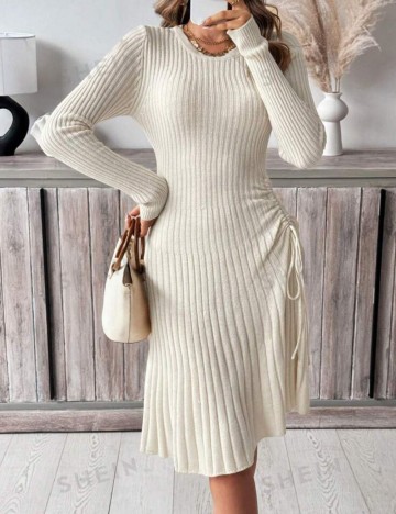 Rochie midi Shein, crem