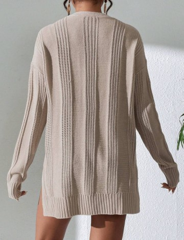 Cardigan lung Shein, bej