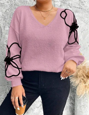 Pulover Shein Curve+, roz