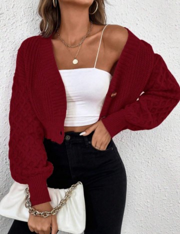Cardigan Shein, vișiniu