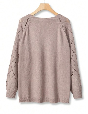 Pulover Shein Curve+, bej