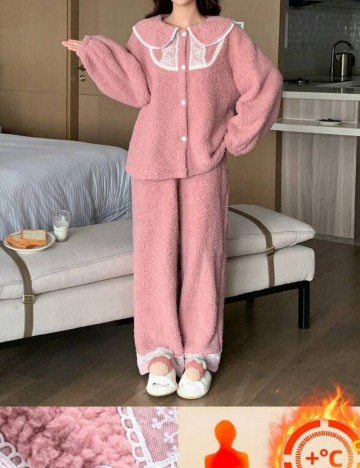 Compleu pijamale Shein, roz