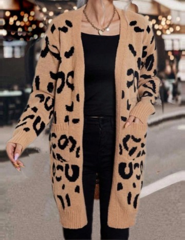 Cardigan Shein Curve+, maro