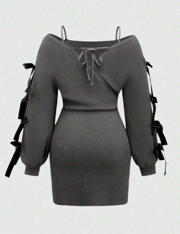 Rochie mini Shein Romwe, gri