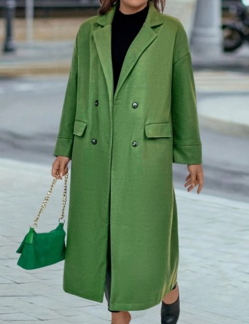 Palton Shein Curve+, verde