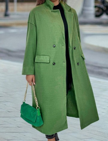 Palton Shein Curve+, verde