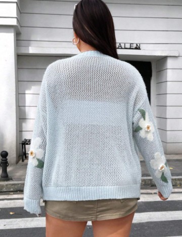 Cardigan Shein Curve+, albastru