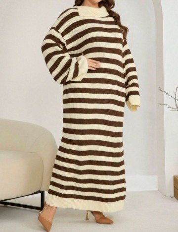 Rochie maxi Shein Curve+, mix culori