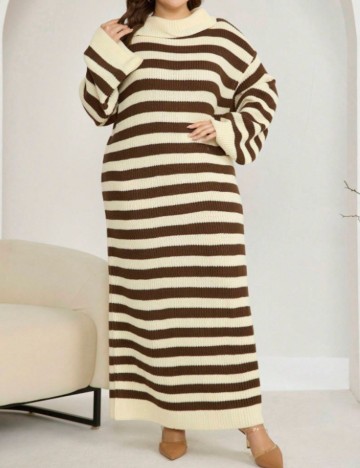 Rochie maxi Shein Curve+, mix culori