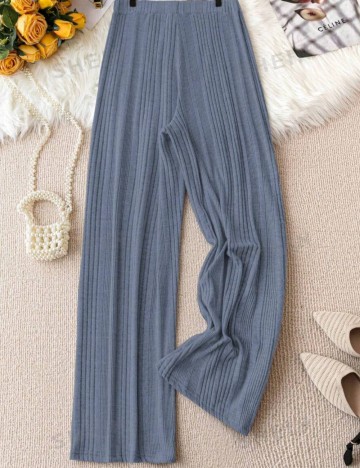 Pantaloni Shein Curve+, albastru