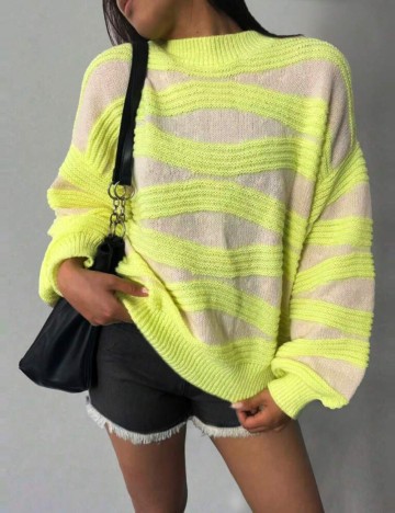 Pulover Shein Curve+, mix culori