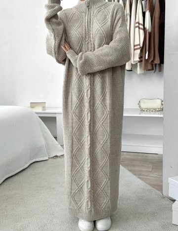 Rochie tricotată Shein, bej