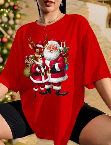 Tricou Shein Curve+, roșu