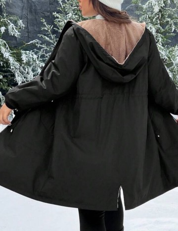 Geacă Shein Curve+, negru