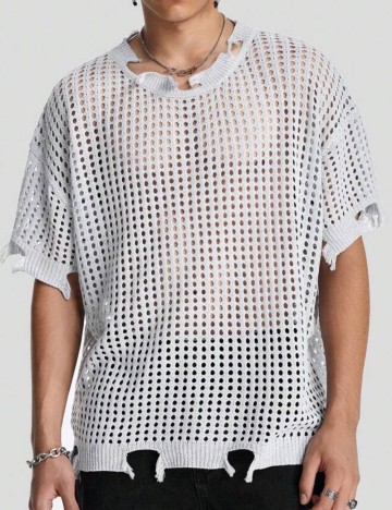 Tricou Shein MANFINITY, gri
