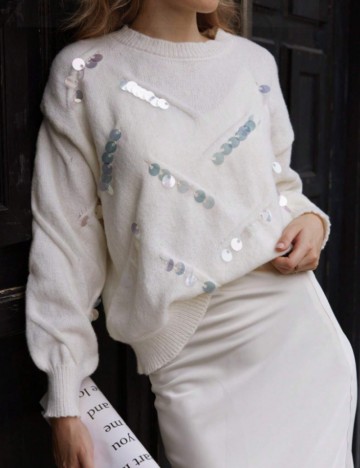 Pulover Shein, crem