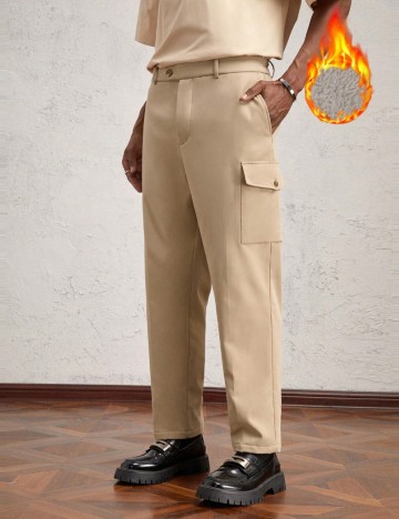 Pantaloni Shein MANFINITY, bej