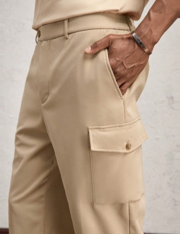 Pantaloni Shein MANFINITY, bej