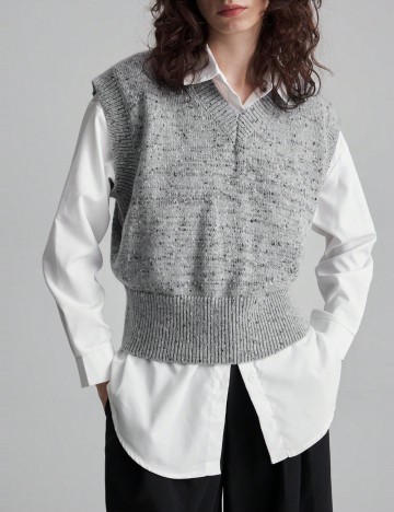 Vestă Shein, gri