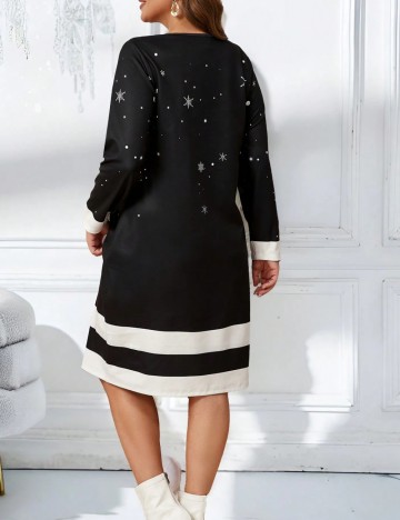 Rochie midi Shein Curve+, negru