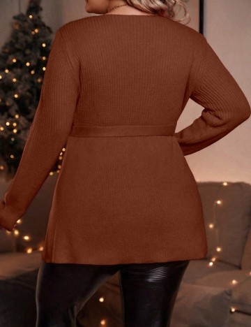 Pulover Shein Curve+, maro