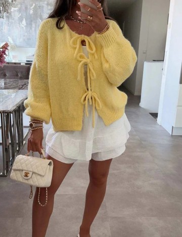 Cardigan Shein, galben