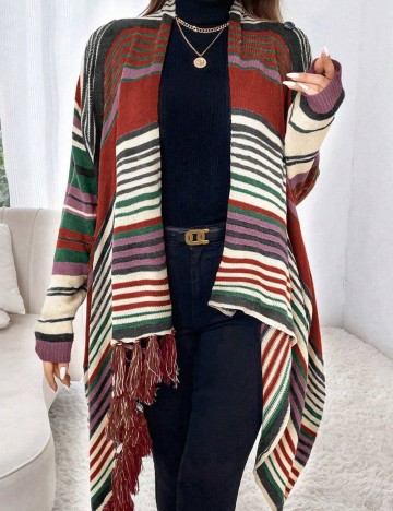 Cardigan Shein Curve+, mix culori