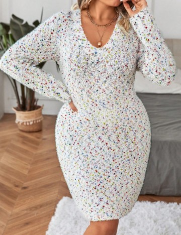 Rochie mini Shein Curve+, mix culori