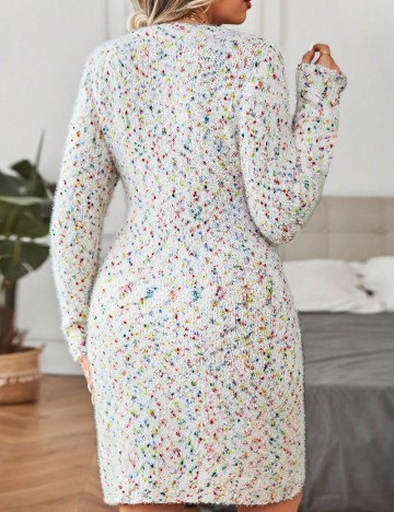 Rochie mini Shein Curve+, mix culori