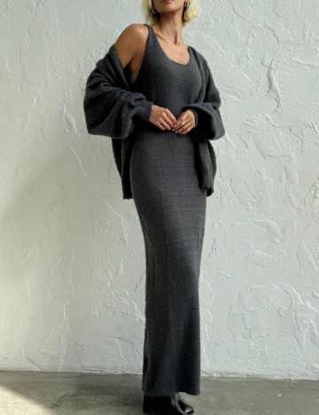 Set Rochie și Cardigan Shein, gri