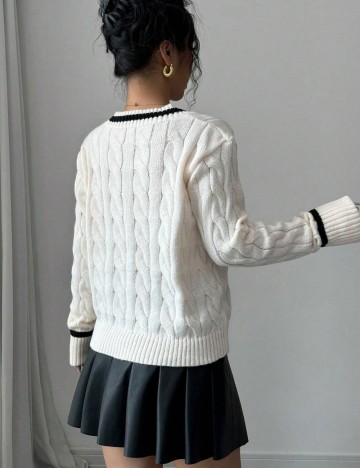 Pulover Shein, crem