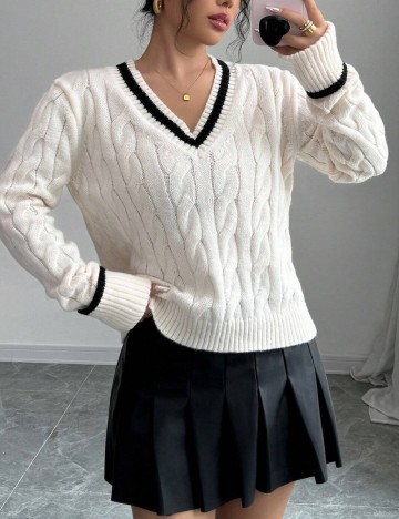 Pulover Shein, crem