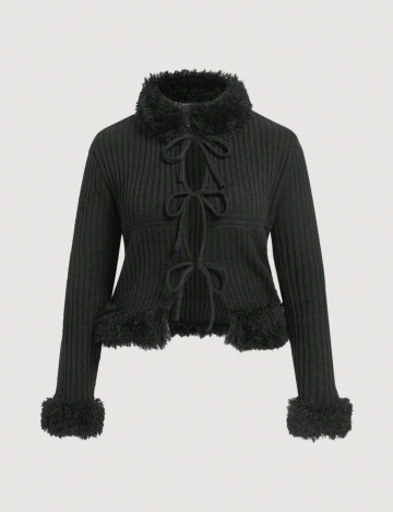 Pulover Shein Curve+, negru
