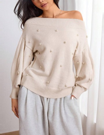 Pulover Shein, crem