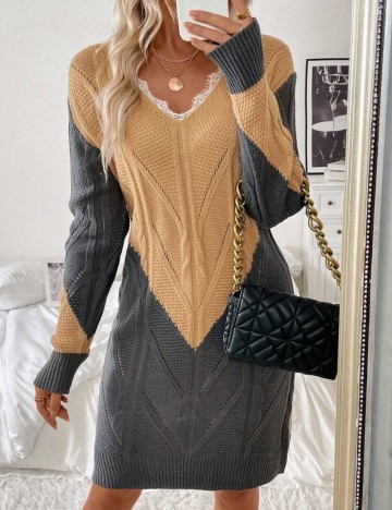 Rochie tricotată Shein, mix culori