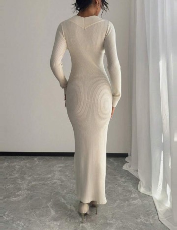 Rochie maxi Shein, crem