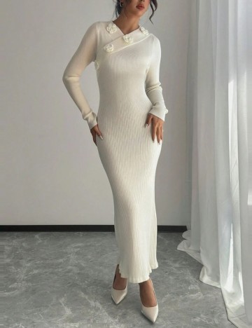 Rochie maxi Shein, crem