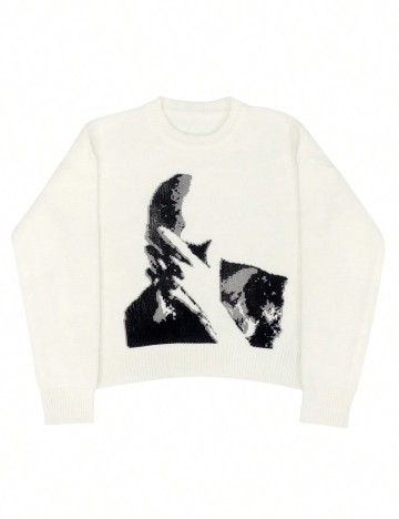 Pulover Shein, crem
